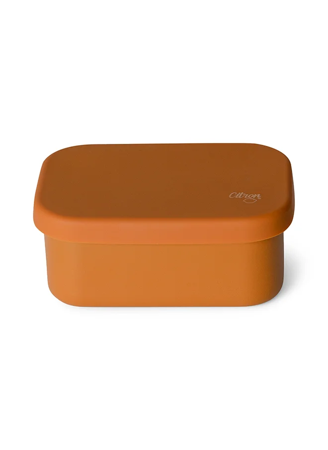 Citron Mini Stainless Steel Snackbox With 1 Compartment For Kids, Leak Proof And Bpa Free - Caramel