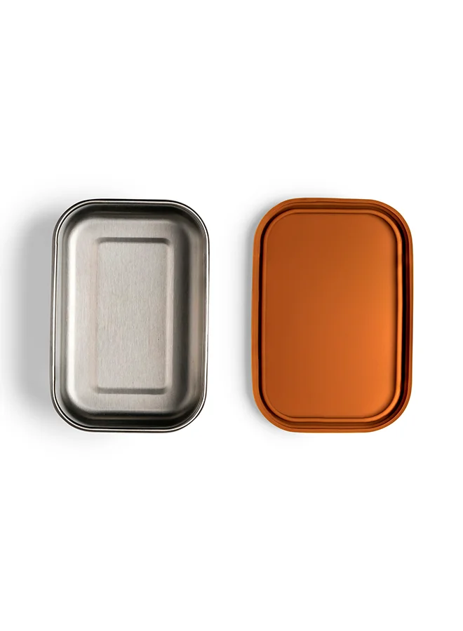 Citron Mini Stainless Steel Snackbox With 1 Compartment For Kids, Leak Proof And Bpa Free - Caramel