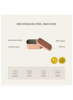 Mini Stainless Steel Snackbox With 1 Compartment For Kids, Leak Proof And Bpa Free - Caramel - pzsku/Z80818EB4F26B03BAE52CZ/45/_/1696855170/1fd3df85-1d1e-4a58-9563-419cf17b1950