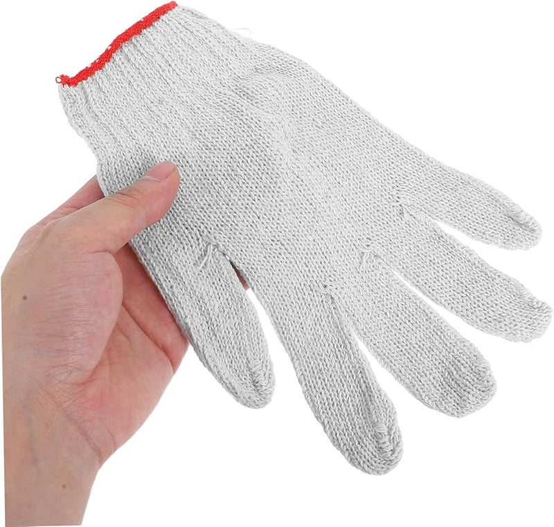 Operitacx 12 Pairs Thickened Nylon Cotton Anti Slip Work Gloves For Men Women Industrial Construction - Image 5