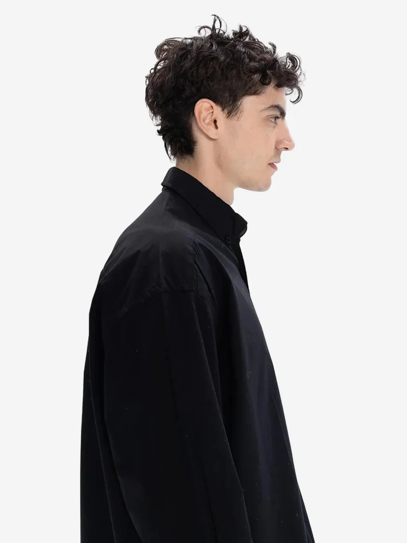 Giesto Black GIESTO Regular Fit Long Sleeve Poplin Shirt with Button Closure for Men | Best Price UAE