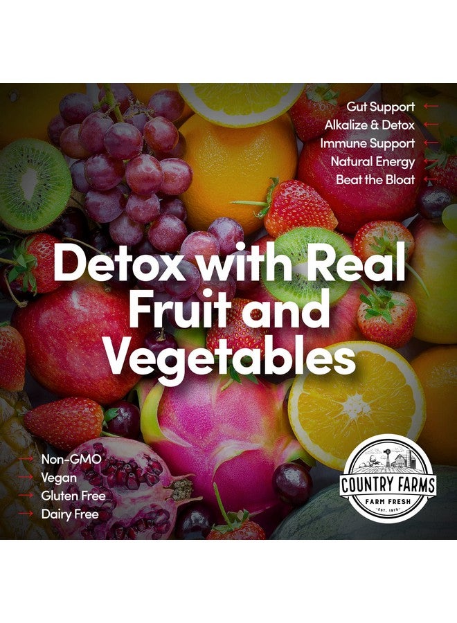 COUNTRY FARMS Super Cleanse Super Juice Cleanse Supports Healthy Digestive System 34 Fruits And Vegetables With Aloe Promotes Natural Detoxification Drink Powder 14 Servings 9.88 Ounce - Image 5