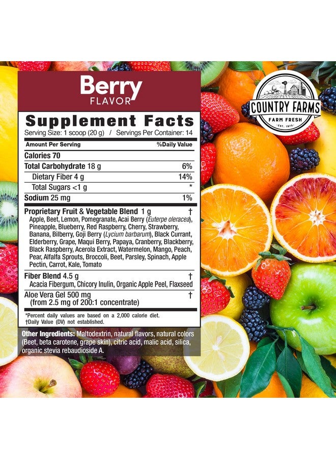 COUNTRY FARMS Super Cleanse Super Juice Cleanse Supports Healthy Digestive System 34 Fruits And Vegetables With Aloe Promotes Natural Detoxification Drink Powder 14 Servings 9.88 Ounce - Image 3