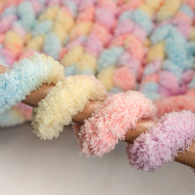 mellobello Jumbo Chunky Yarn for Hand Knitting - Super Thick Chenille Chunky Yarn for Crocheting - Extra Soft Bulky Fluffy Blanket Big Yarns 8 Jumbo Pack (27yds,8 oz Each Skein) - Image 5