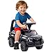 Aosom Kids Push Ride On Car with Working PA System and Horn Police Truck Style FoottoFloor Sliding Car for Boys and Girls with UnderSeat Storage for 18 Months to 5 Years Old Black - Image 2