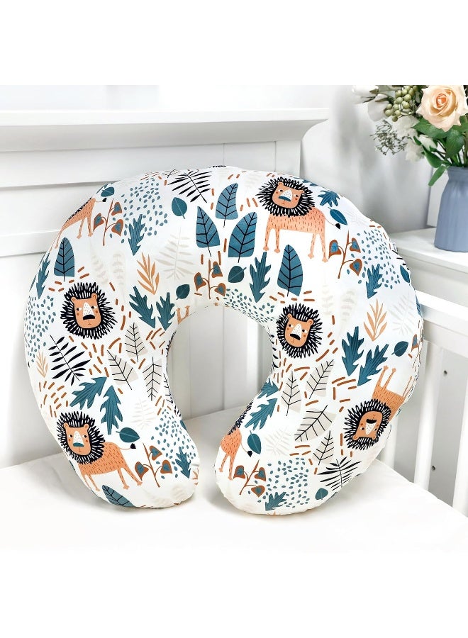 SWESEN Nursing Pillow Cover, Lion Breastfeeding Pillows Covers, Snug Fits Nursing Pillow Slipcovers for Boys Girls, Ultra Soft and Stretchy, Animal - Image 5