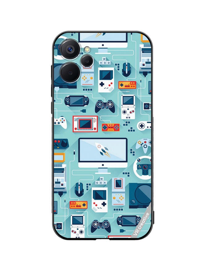 VR CREATIVE Protective Case Cover For Realme 9i 5G Technolgu Items Design Multicolour - Image 1