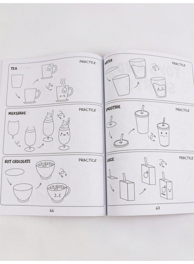 كتاب رسم تعليمي للأطفال: تعلم رسم 300 حيوان لطيف، أطعمة، وأشياء يومية - Image 2