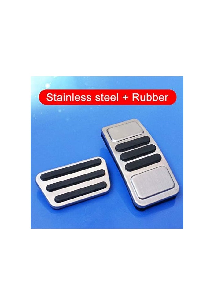 QASULER Stainless Steel Pedal Covers for Ford Mustang 2017-2018 - Image 2
