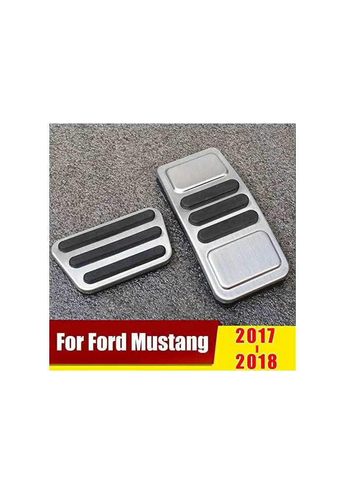QASULER Stainless Steel Pedal Covers for Ford Mustang 2017-2018 - Image 4