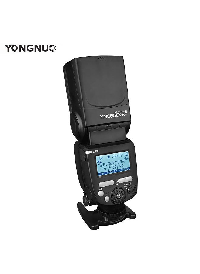 YONGNUO - YN685EX-RF On-camera Flash Light Master Slave Speedlite GN60 TTL 1/8000s HSS 2s Recycle Time with 2.4G Wireless Trigger System Replacement for Sony A7 Series A6600 A6500 A6400 A99 A77 - Image 1