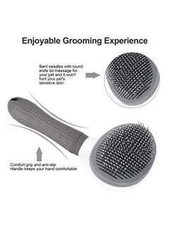 Cat Grooming Brush Self Cleaning Slicker Brushes for Dogs Cats Pet Brush Tool Gently Removes Loose Undercoat Mats Tangled Hair Massage-Self Suitable for Pets with Long or Short Hair Grey - pzsku/Z8081E41B4E7AB3EB63F7Z/45/_/1692084173/09470967-a3c9-48c7-8261-f4bcb09f3f69