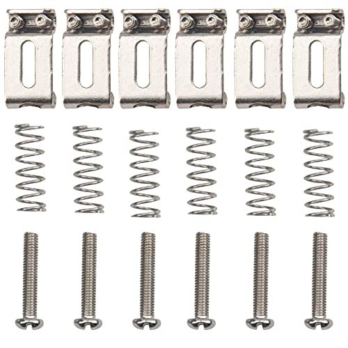 Yootones 6Pcs Yootones Vintage Style Guitar Tremolo Bridge Saddles Compatible with Fender Strat Stratocaster Electric Guitar (Silver) - Image 5