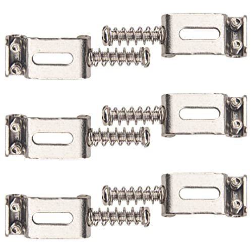 Yootones 6Pcs Yootones Vintage Style Guitar Tremolo Bridge Saddles Compatible with Fender Strat Stratocaster Electric Guitar (Silver) - Image 1