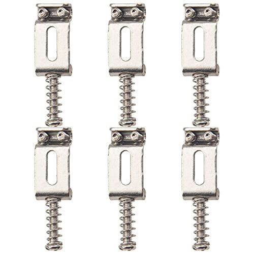 Yootones 6Pcs Yootones Vintage Style Guitar Tremolo Bridge Saddles Compatible with Fender Strat Stratocaster Electric Guitar (Silver) - Image 2