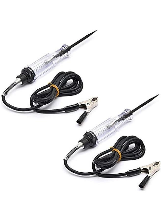 Beauenty 2 Packs Voltage Continuity & Current Tester 6V-24V,  Professional Circuit Tester with Indicator Light, Long Probe with Alligator Clip for Continuity Car Voltage, for Sedan, SUV, RV, Truck - Image 1