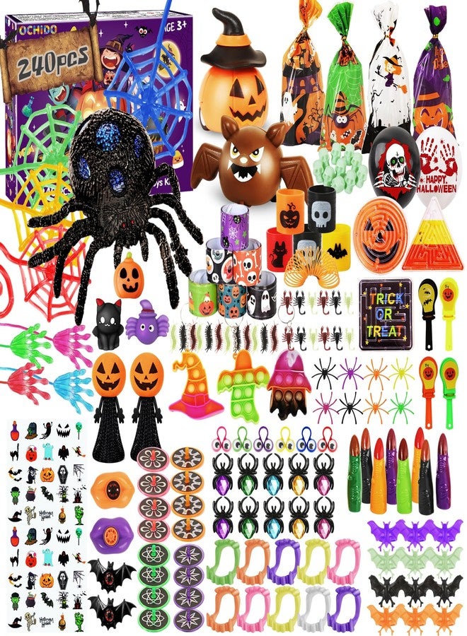OCHIDO Halloween Party Favors for Kids-240pcs Bulk Halloween Toys Treats Gifts,Halloween Goodie Bags Fillers ,Trick Or Treat , Halloweens School Classroom Carnival Prizes, Treasure Box Toys - Image 1