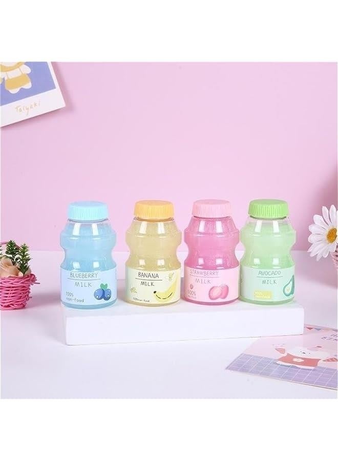 Clear Slime Strawberry Jelly Slime Fluffy Slime Stretchy Crunchy Slime Bubble Slime Soft Putty Stress Relief Toy Party Favors Slime Add Ins Super Light Favor Gift and Birthday (B-Yellow) - Image 4