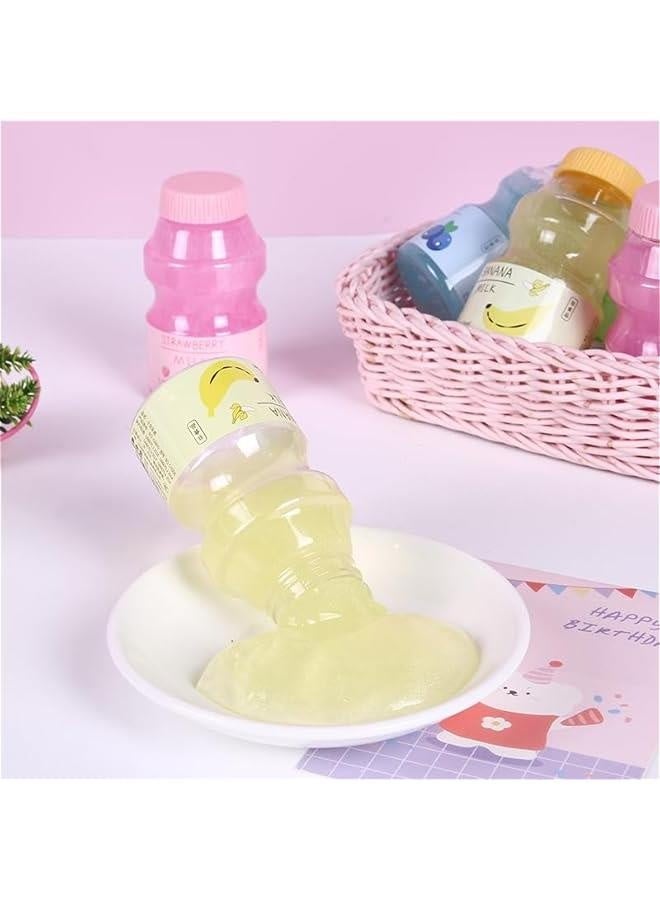 Clear Slime Strawberry Jelly Slime Fluffy Slime Stretchy Crunchy Slime Bubble Slime Soft Putty Stress Relief Toy Party Favors Slime Add Ins Super Light Favor Gift and Birthday (B-Yellow) - Image 5