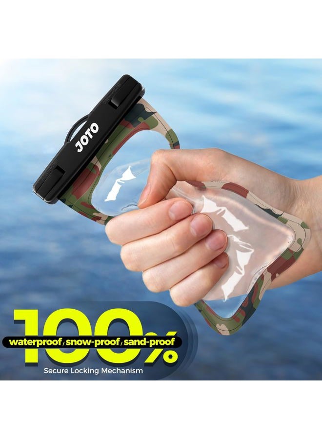 JOTO Universal Waterproof Phone Pouch Cellphone Dry Bag Case for iPhone 17 16 15 14 13 12 11 Pro Max Air Mini Plus Xs XR X 8 7 6S, Galaxy S23 S22 S21 Plus Note, Pixel up to 7" -Camo - Image 5
