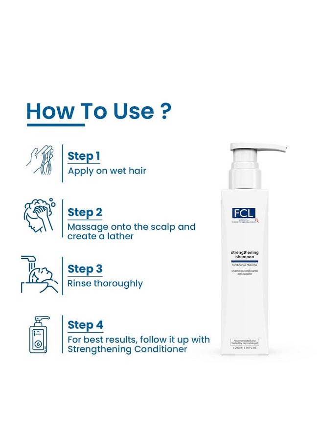 FIXDERMA Fcl Strengthening Shampoo Strengthens Hair Controls Hair Fall Reduces Frizz Promotes Hair Growth Cleans Scalp Mild Shampoo Paraben & Sulphate Free 200 Ml  - Image 3