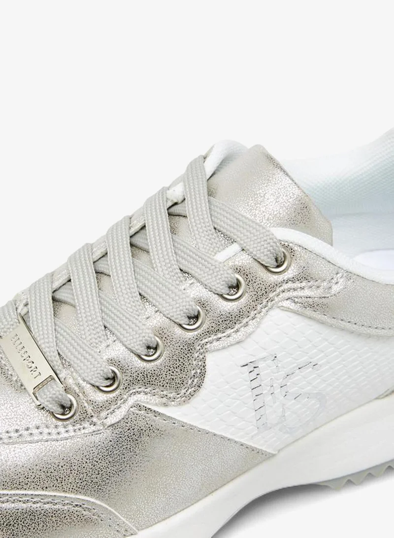 ELLE SILVER Women'S Panelled Lace-Up Sneakers for Women | Best Price UAE