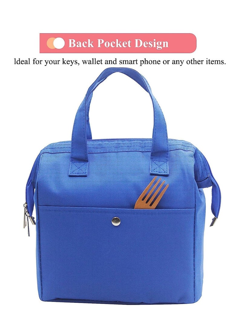 SOLARAE حقيبة غداء بينتو، حقيبة معزولة حرارياً سميكة، حقيبة حمل غداء مبردة، حقيبة حمل للطلاب والنساء والرجال للنزهات والعمل في الهواء الطلق باللون الأزرق - Image 4