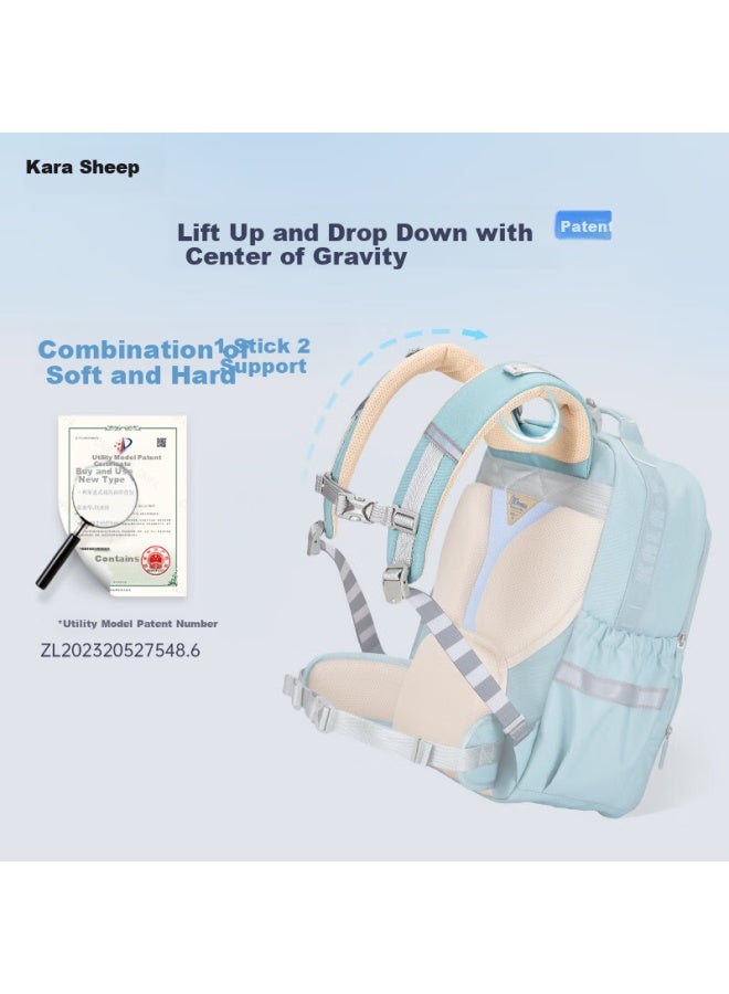 KaLay Kala·y Middle And High School Student Cloud Backpack, Ultra-light, Spine-protecting, Anti-drop, Large Capacity, For Grades 7-9, Boys And Girls School Bag - Image 3