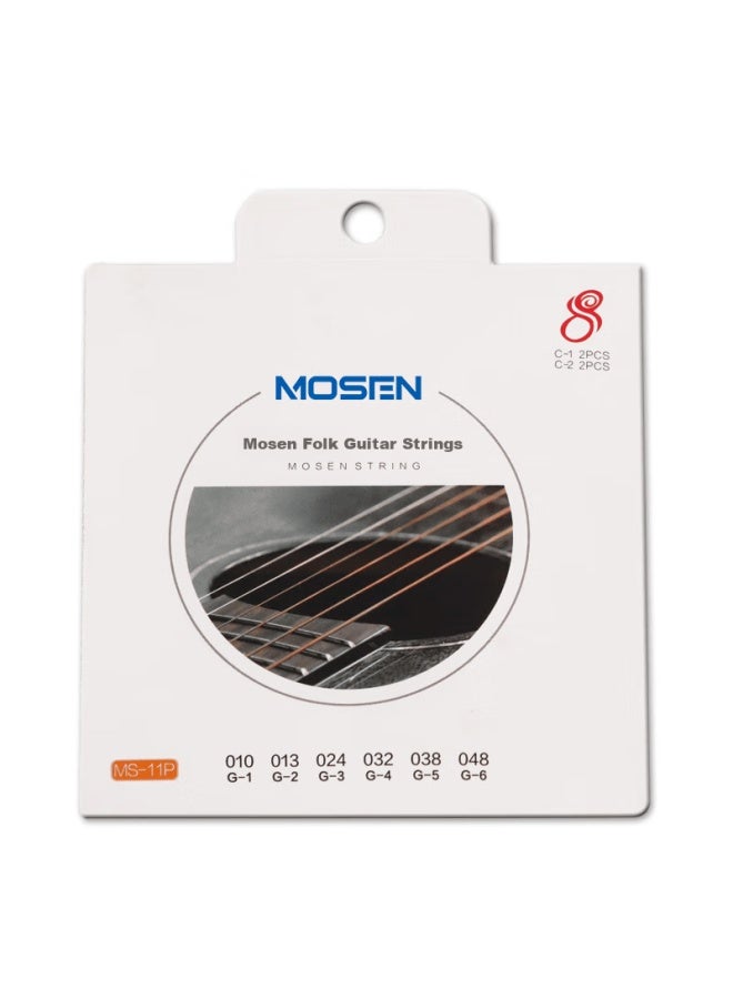 Mosen Ms-11p Folk Guitar Strings, Phosphor Bronze Guitar Strings, 8-pack - Image 2
