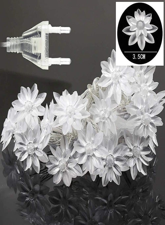 TECHNO E-TAIL 40 LED Lotus String Lights for Diwali Christmas Home Decoration Lights (6 Meters, Warm White) - Image 4