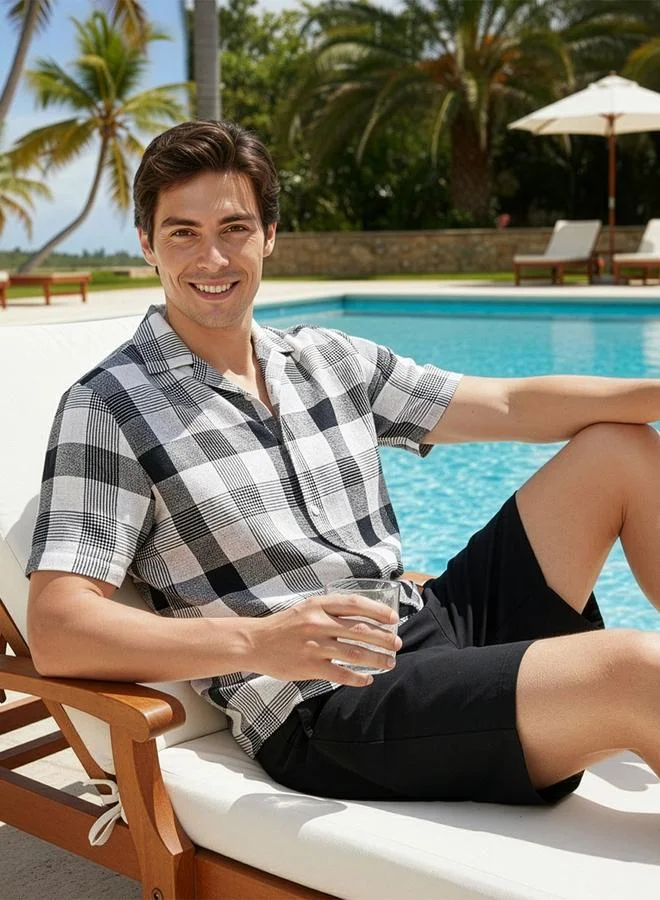 Mast & Harbour Men Opaque Checked Cotton Casual Shirt