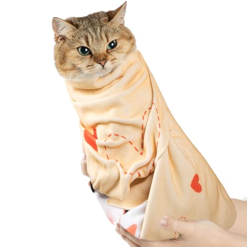 ZINGTERRA Cat Grooming Wrap,Anti-Escape Cat Wrap for Grooming,Self-Adherent Soft Cat Blanket to Wrap,Clip Nails, Anti-Bite, Anti-Scratch,Cat Calming Wrap,Cat Burrito Wrap,Swaddle Wrap Pet Tool Large Size - Image 1