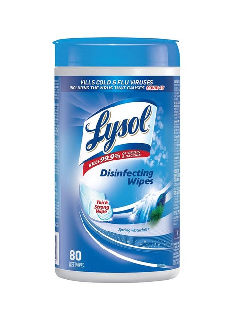 Disinfecting Surface Wipes Spring Waterfall 80 Wipes Disinfectant Cleaning Sanitizing