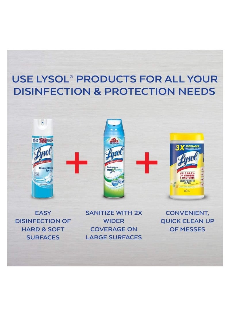 Lysol - مناديل تطهير الأسطح Spring Waterfall 80 منديلًا للتنظيف والتطهير - Image 1