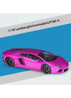 WELLY 1:18 Lamborghini Aventador LP700 Diecast Model Toy Car 1/18 Lamborghini Aventador LP700-4 bright purple