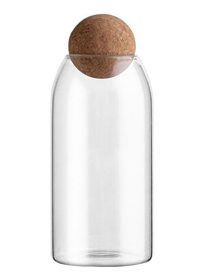 NIBEMINENT Sealed Glass Tank Food Storage Container Clear/Brown 