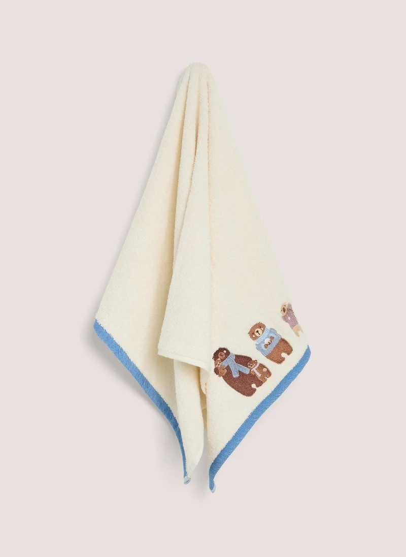 Matalan Cream Bear Hand Towel