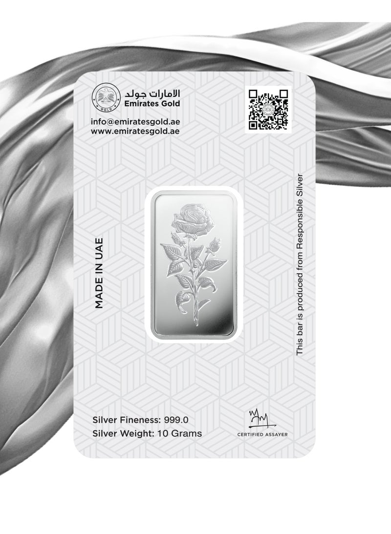 Emirates Gold سبائك الفضة المعتمدة من الإمارات 10 جرام - بار معتمد - Image 4