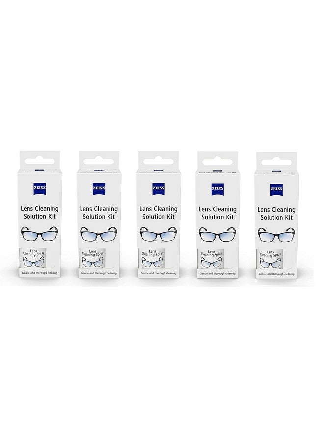 ZEISS Lens Cleaning Solution Kit 30ml with Microfiber Cloth- Pack of 5 | Perfect Lens Cleaner for Spectacles, Eyeglasses, Sunglasses, Camera Lenses and Binoculars - Image 1