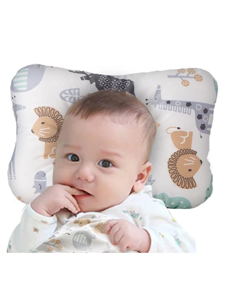 SOLARAE Soft Hypoallergenic Baby Pillow with Organic Cotton Cover - Machine Washable (Animal World) - Image 1