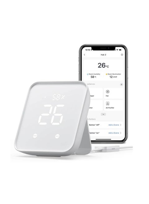 SwitchBot Hub 2 - Smart Wifi Remote Control Hub - 4 in 1 Smart Home Hub