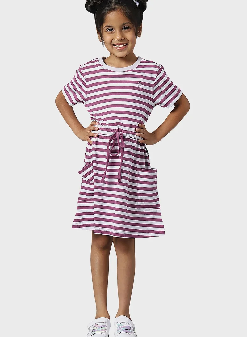 بيفرلي هيلز بولو كلوب Youth Stripe Midi Dress
