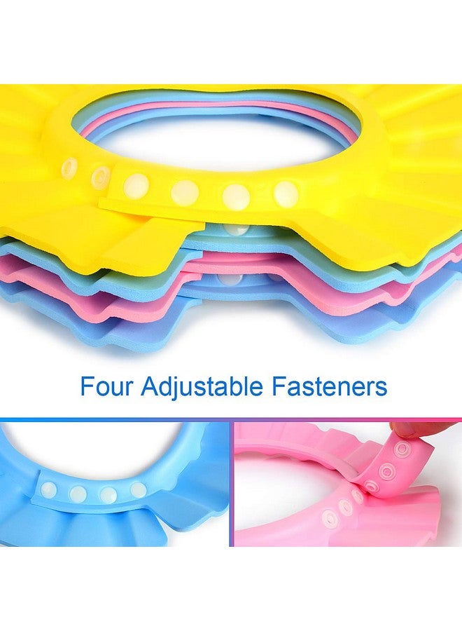 EWINEVER Ewin(R) 4Pcs Soft Adjustable Baby Kids Children Shampoo Bath Bathing Shower Cap Hat Wash Hair Shield Hat - Image 5