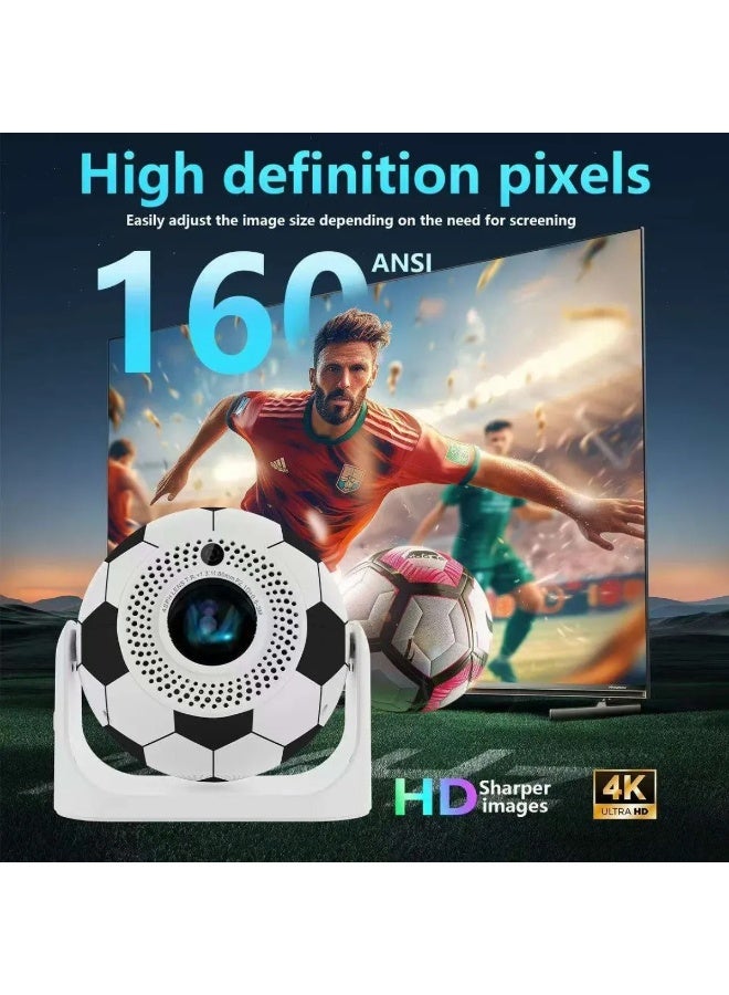 TIGER JY360 Mini Ball Smart Projector with Android 13, Auto-Focus, Dual Band 2.4/5G WiFi, Portable Wireless 4K HD Projector, Compatible with Mobile Phones and Tablets, Compact Home Theater System for Movies, Gaming, Presentations, Indoor and Outdoor Use - Image 3