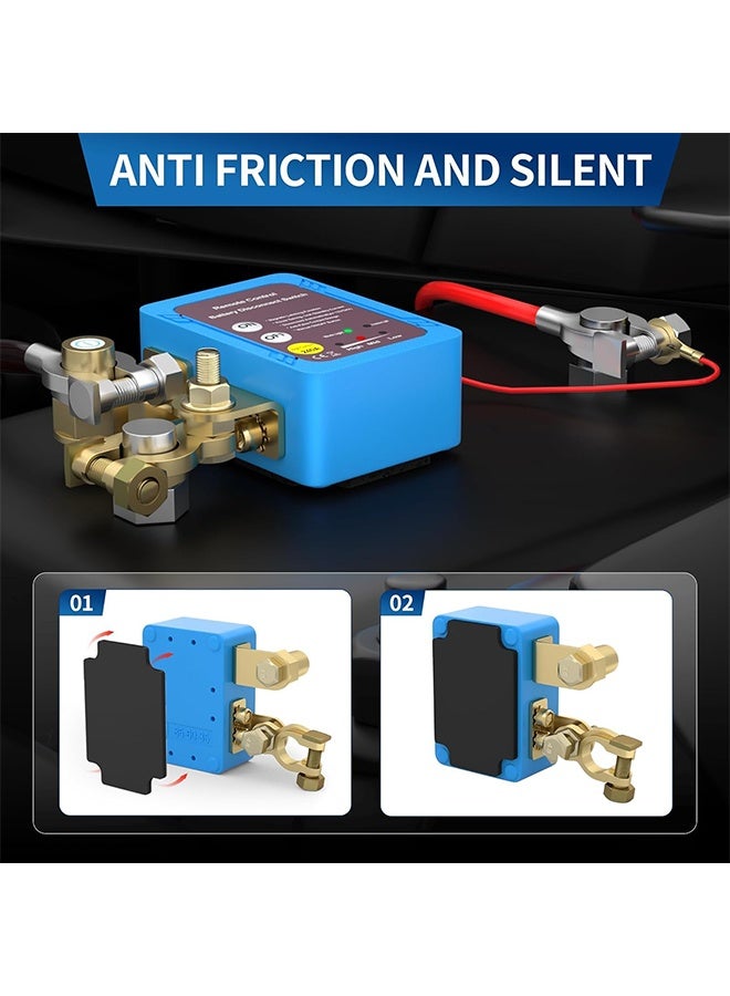MVAQKLM مفتاح فصل البطارية عن بُعد 12 فولت 240 أمبير، مفتاح إيقاف تشغيل للسيارات والشاحنات والمركبات الترفيهية، مفتاح إيقاف تشغيل السيارة المضاد للسرقة، يمنع استنزاف البطارية، مفتاح إيقاف تشغيل البطارية عن بُعد - Image 4