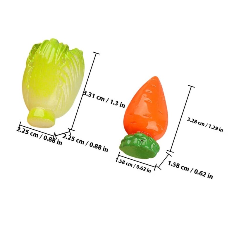 Lifelike Artificial Carrot and Cabbage Vegetable Model Set 10pcs Kitchen Decoration Display Props - Image 3