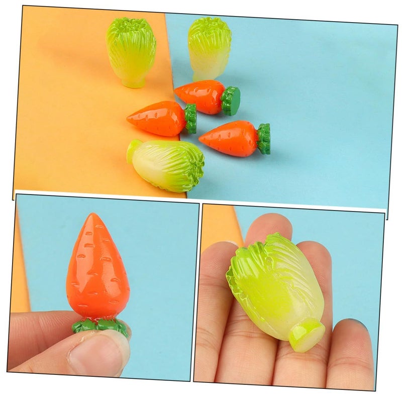 Lifelike Artificial Carrot and Cabbage Vegetable Model Set 10pcs Kitchen Decoration Display Props - Image 4