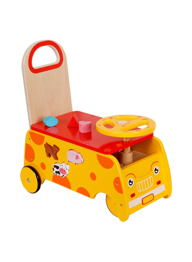 BOBBER Wooden Multi-functional Baby Walker Giraffe Stroller Walking Hand Children's Baby Toy Building Blocks Matching Car - Image 5