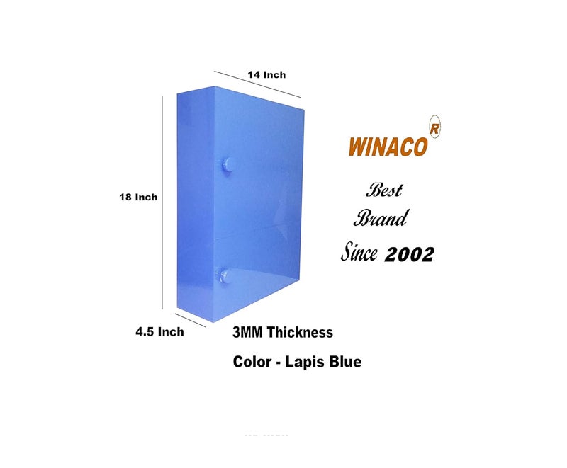 WINACO Aarti Lapis Blue (14"x 4.5" x 18") Acrylic Bathroom Storage Storage Organizer (Lapis Blue) - Image 2