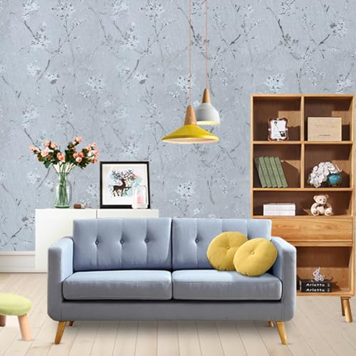 HOMEMATES Peel and Stick Wallpaper Modern Contact Paper Wall Stickers DIY Floral Self Adhesive Decal, Living Room, Bedroom, Office (45 x 304cm) (Grey Cherry Flower) - Image 4
